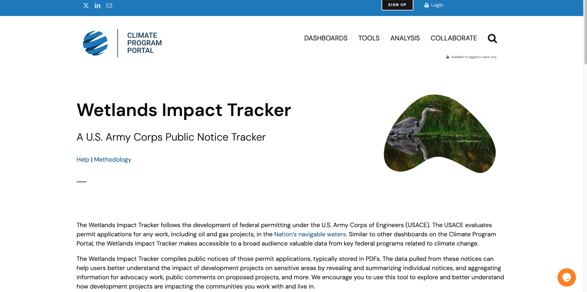 Atlas Wetlands Impact Tracker