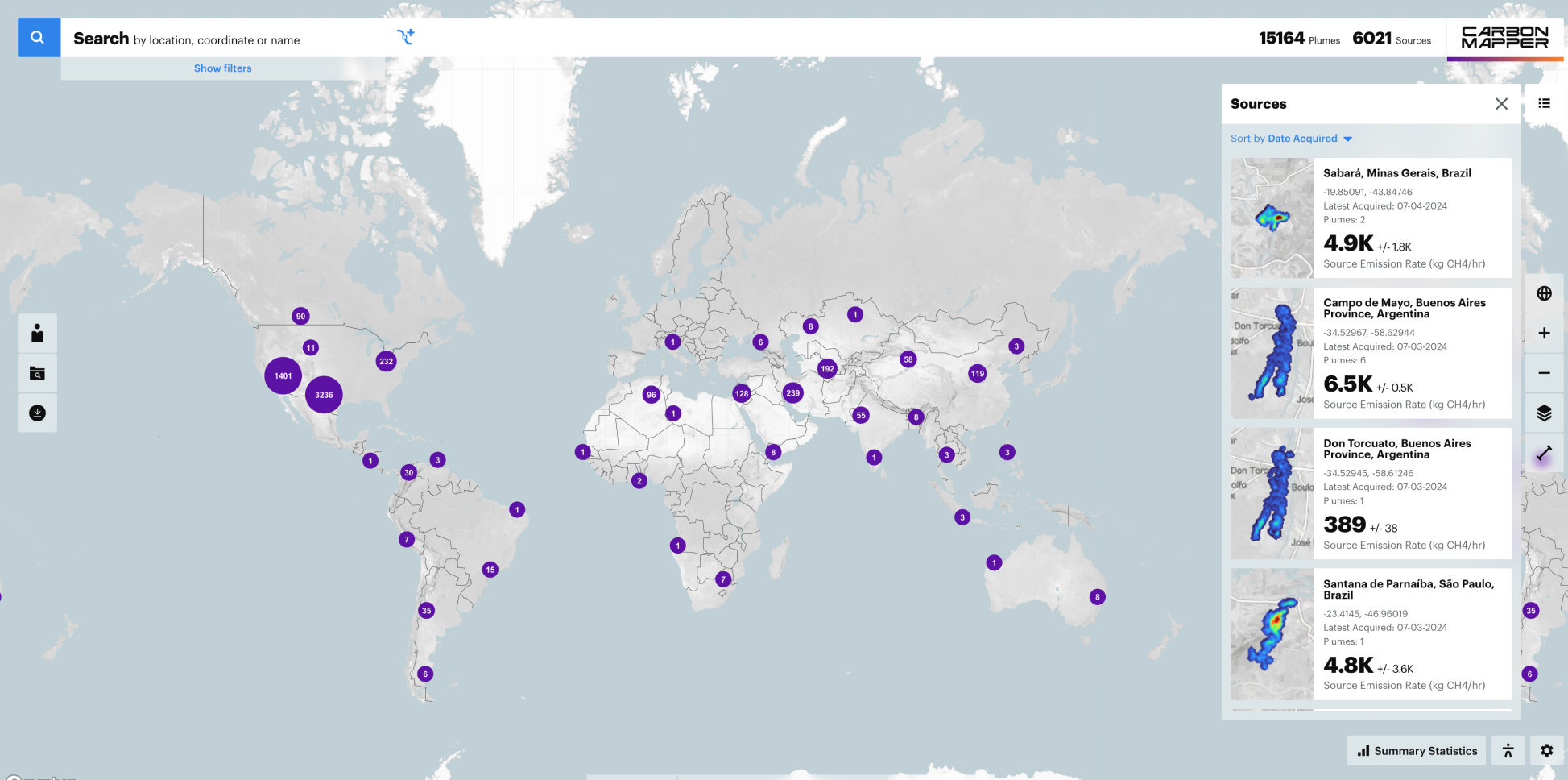 Carbon Mapper Data Explorer