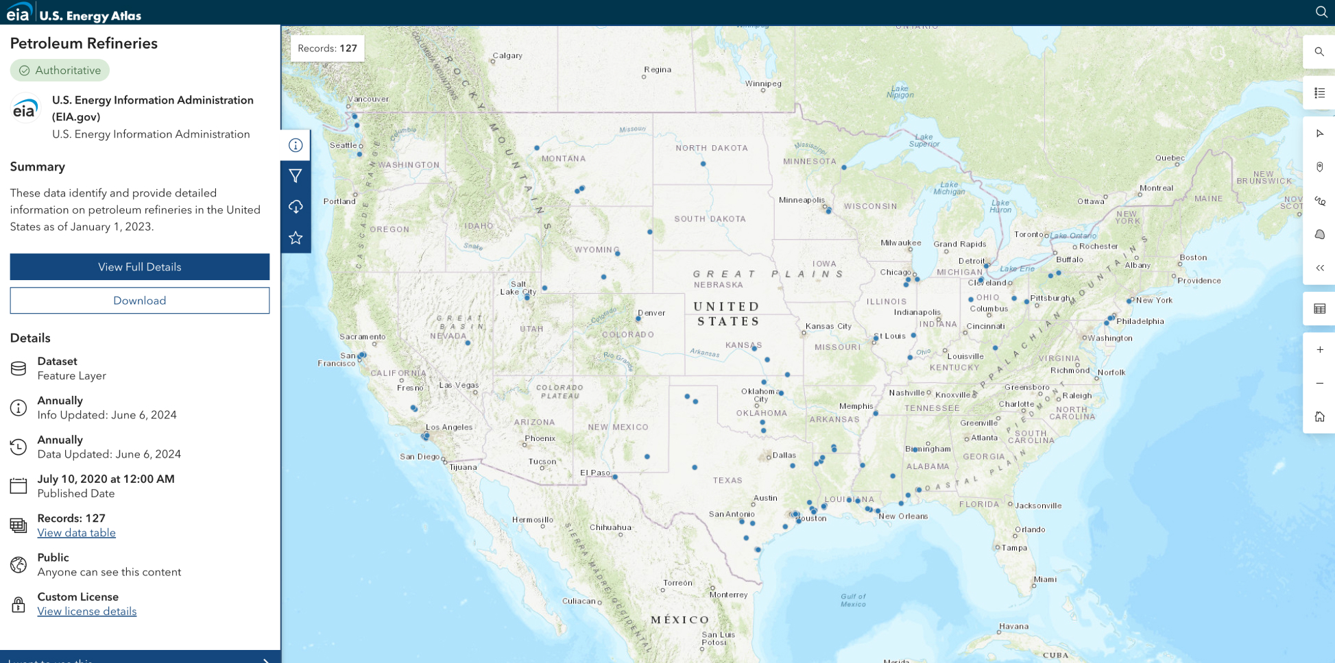 US Energy Information Administration Petroleum Refineries